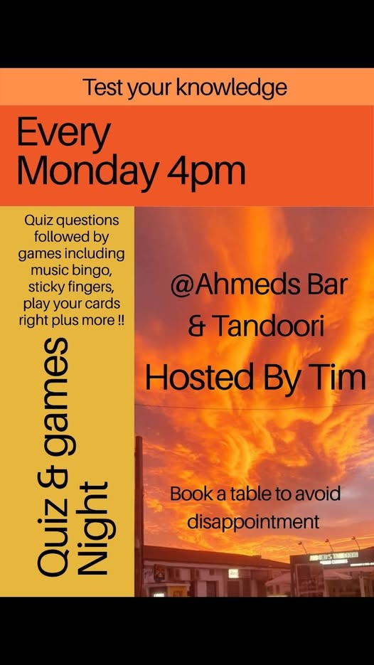 Tarde de quiz y juegos en Ahmed’s