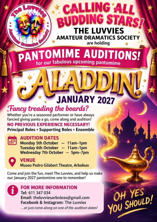 Audiciones para la pantomima Aladdin
