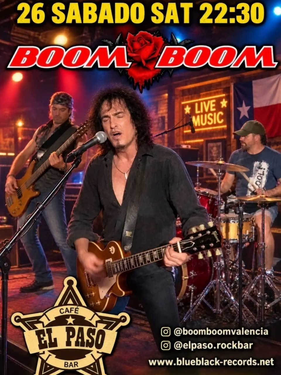 Boom Boom en directo en El Paso Rock Bar