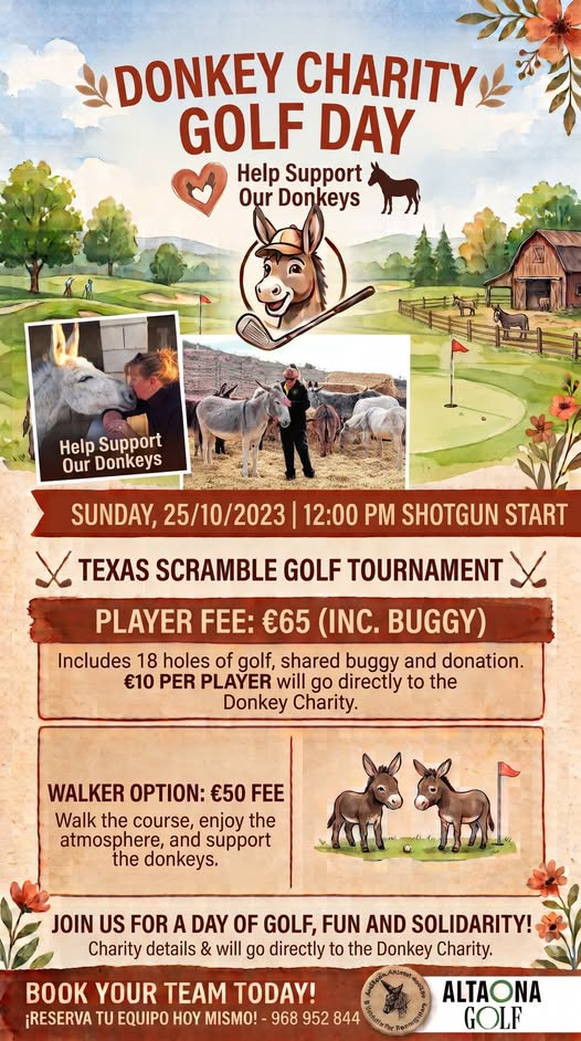 Día de golf benéfico para los burros – Texas Scramble