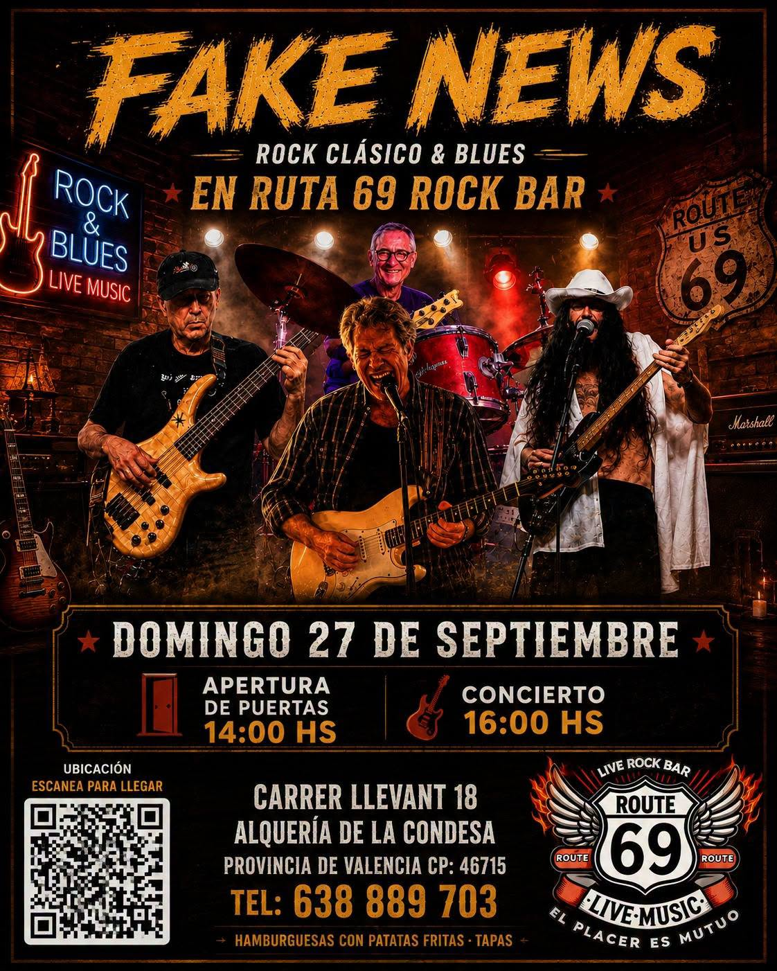 Fake News en directo en Ruta 69 Rock Bar