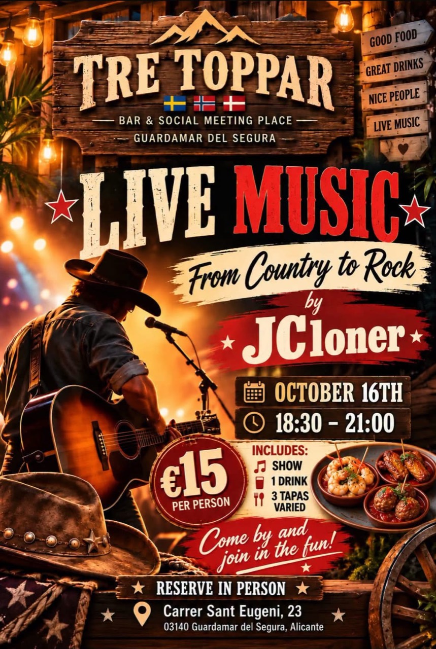 J Cloner en directo en Tre Toppar, Guardamar