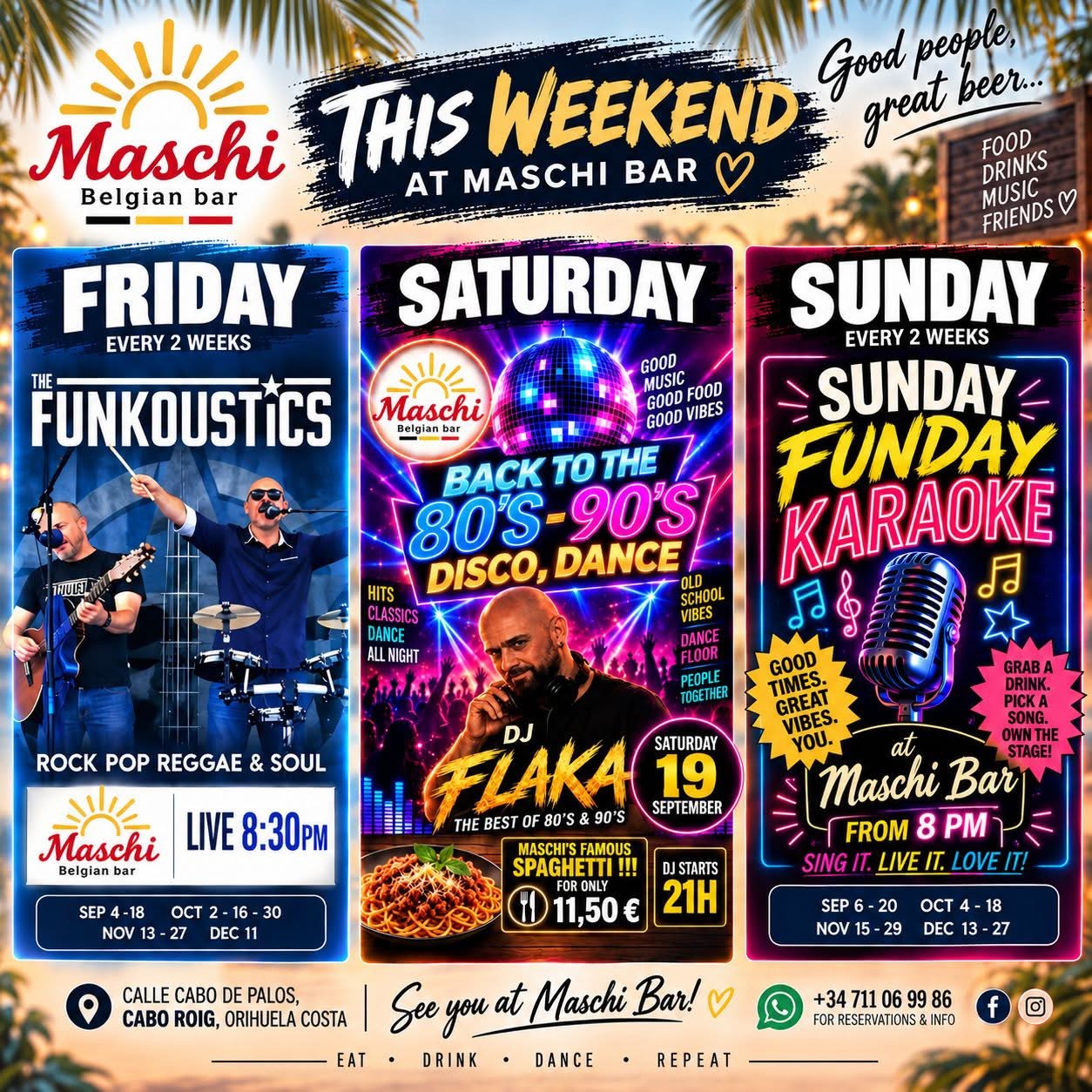 The Funkoustics en directo en Maschi Bar