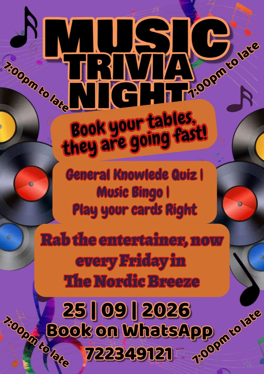 Noche de trivia musical con Rab en The Nordic Breeze