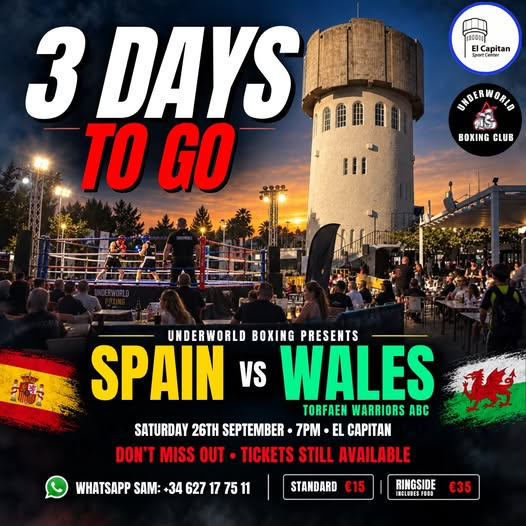 Gala de boxeo España vs Gales en El Capitán